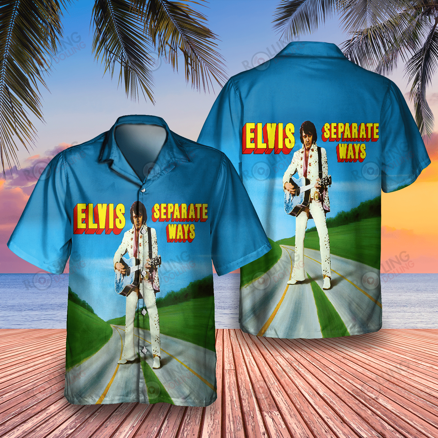 HOT Elvis Presley Separate Ways Album Tropical Shirt2