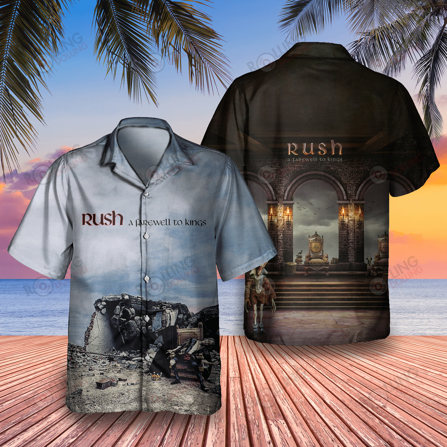 HOT Rush A Farewell to Kings Album Tropical Shirt1