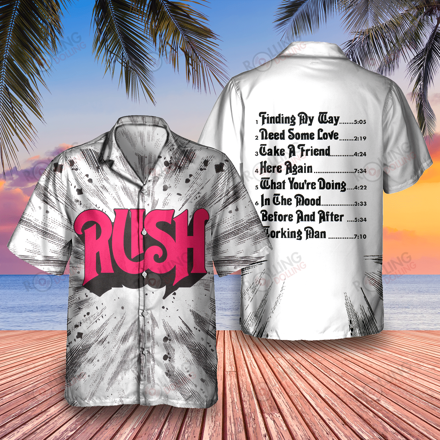 HOT Rush Rush Album Tropical Shirt2