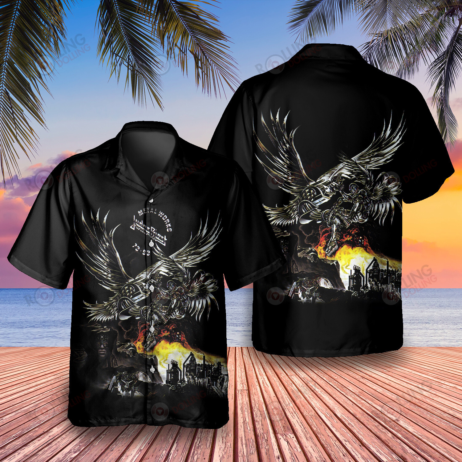 HOT Judas Priest Metal Works 73 93 Album Tropical Shirt2