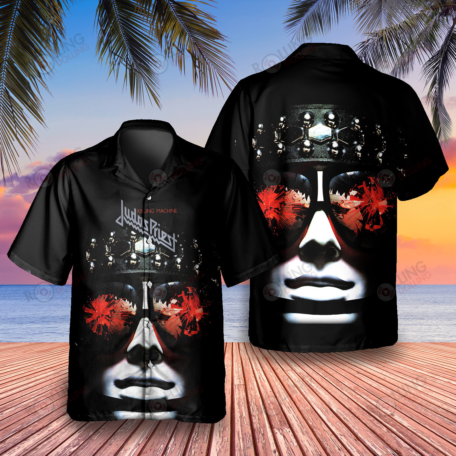 HOT Judas Priest Killing Machine Album Tropical Shirt1