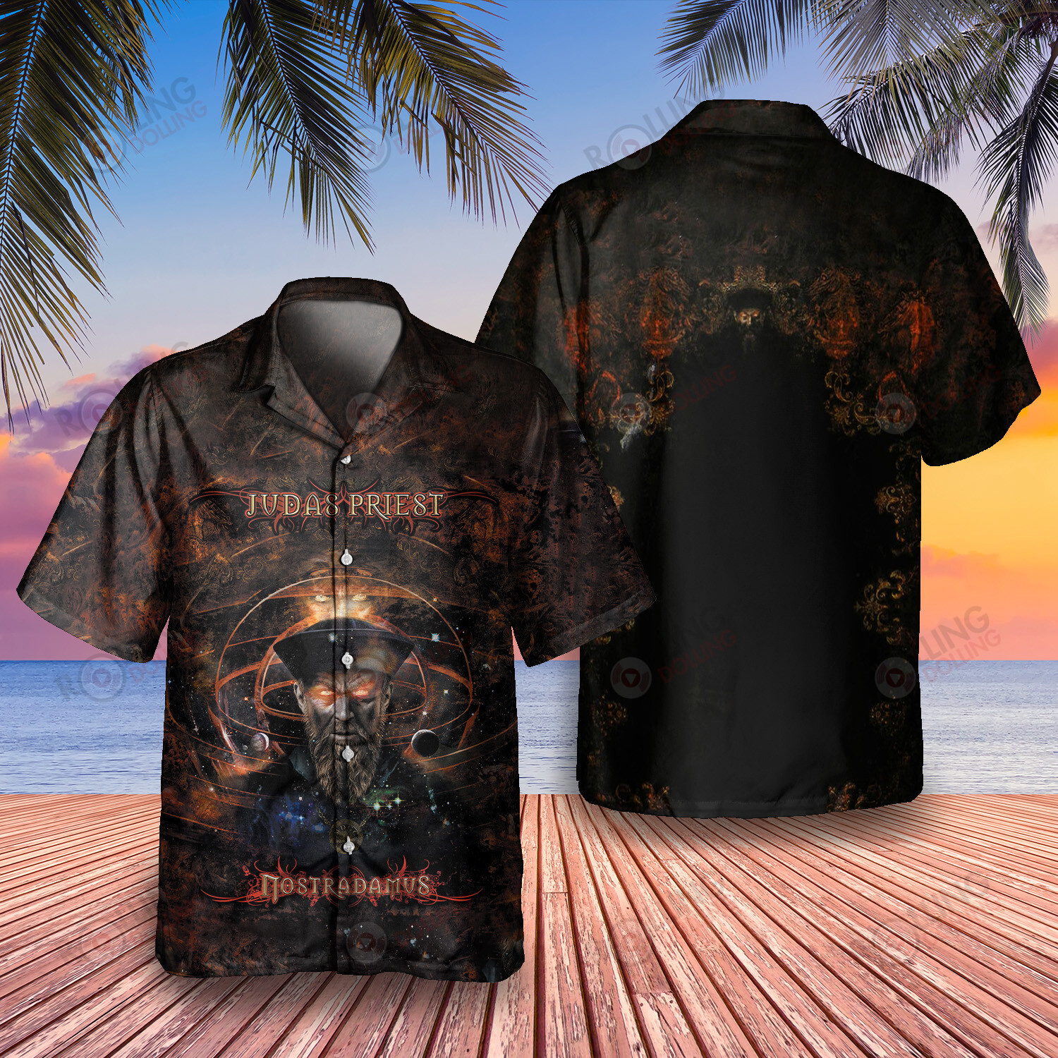 HOT Judas Priest Nostradamus Album Tropical Shirt2
