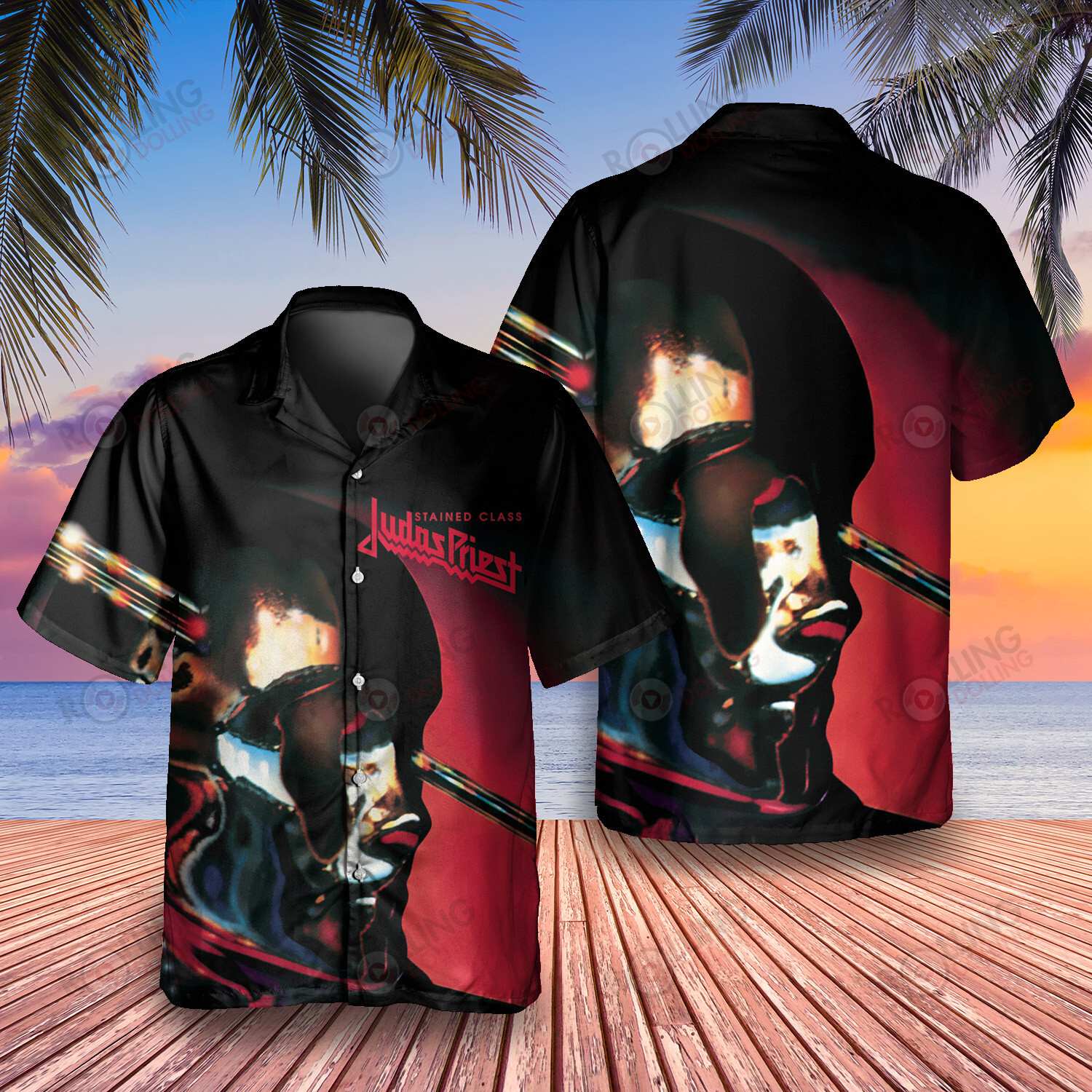HOT Judas Priest Stained Class Album Tropical Shirt1
