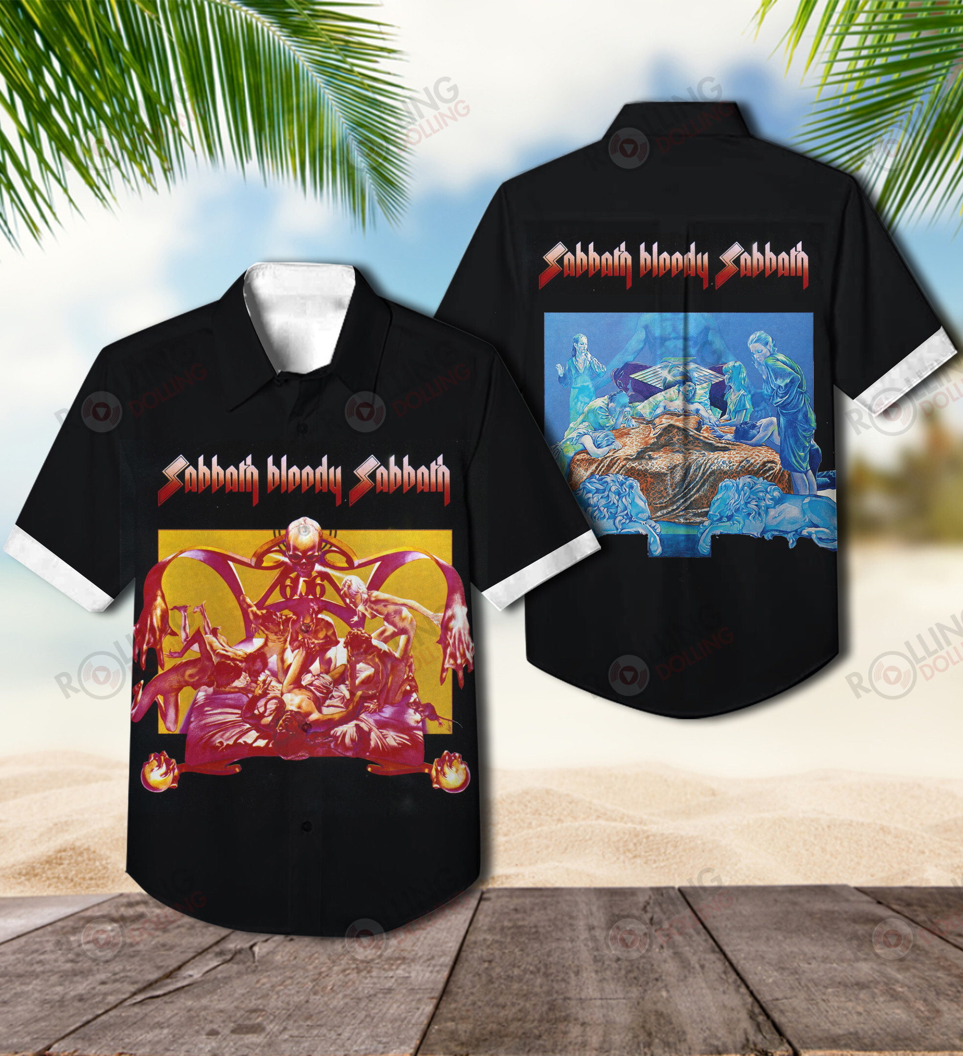 HOT Black Sabbath 1973 Album Tropical Shirt2