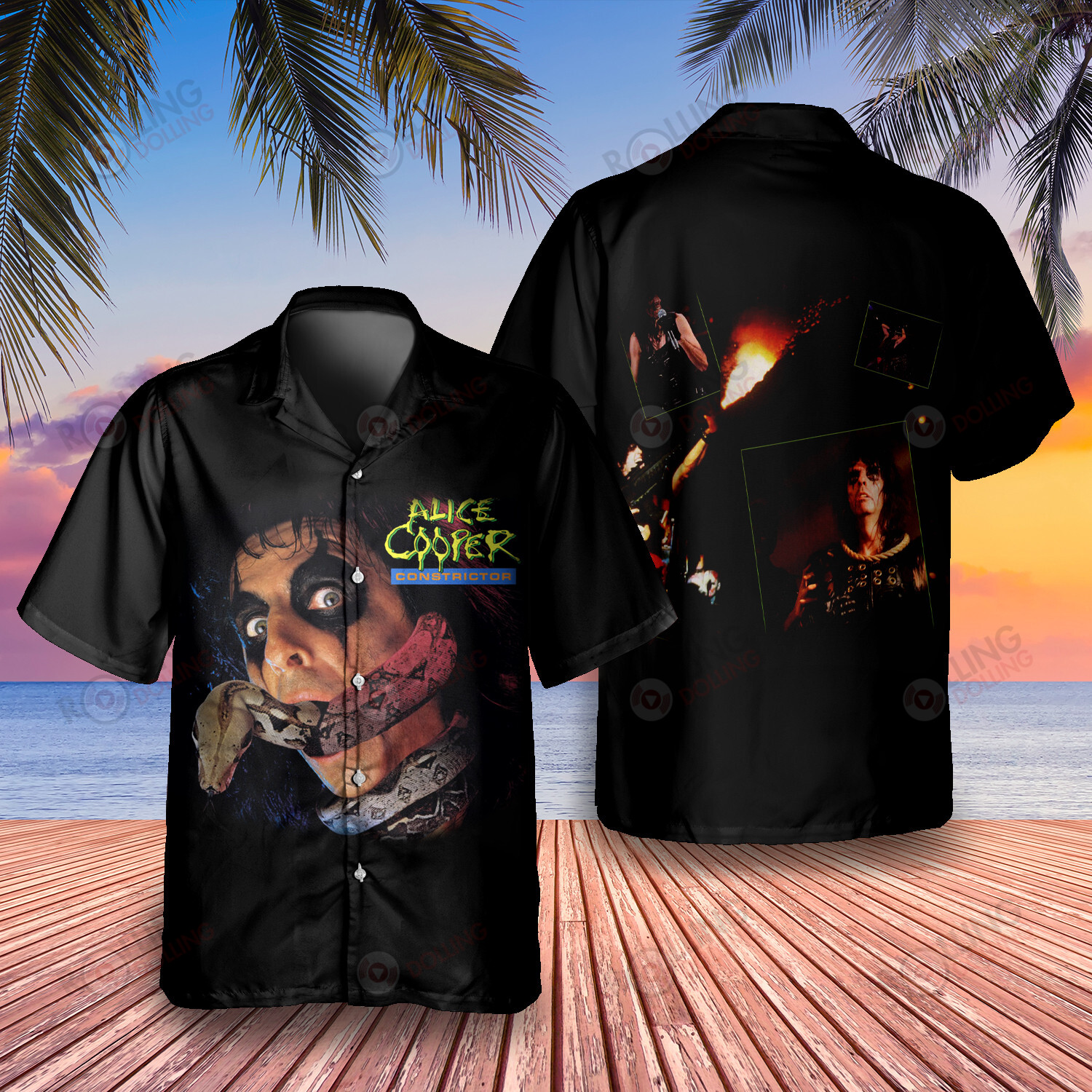 HOT Alice Cooper Constrictor Album Tropical Shirt1