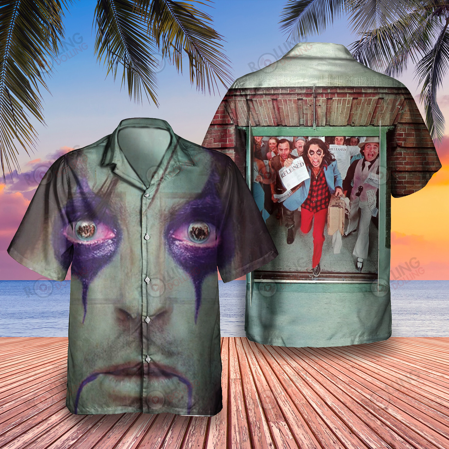 HOT Alice Cooper Released Album Tropical Shirt1