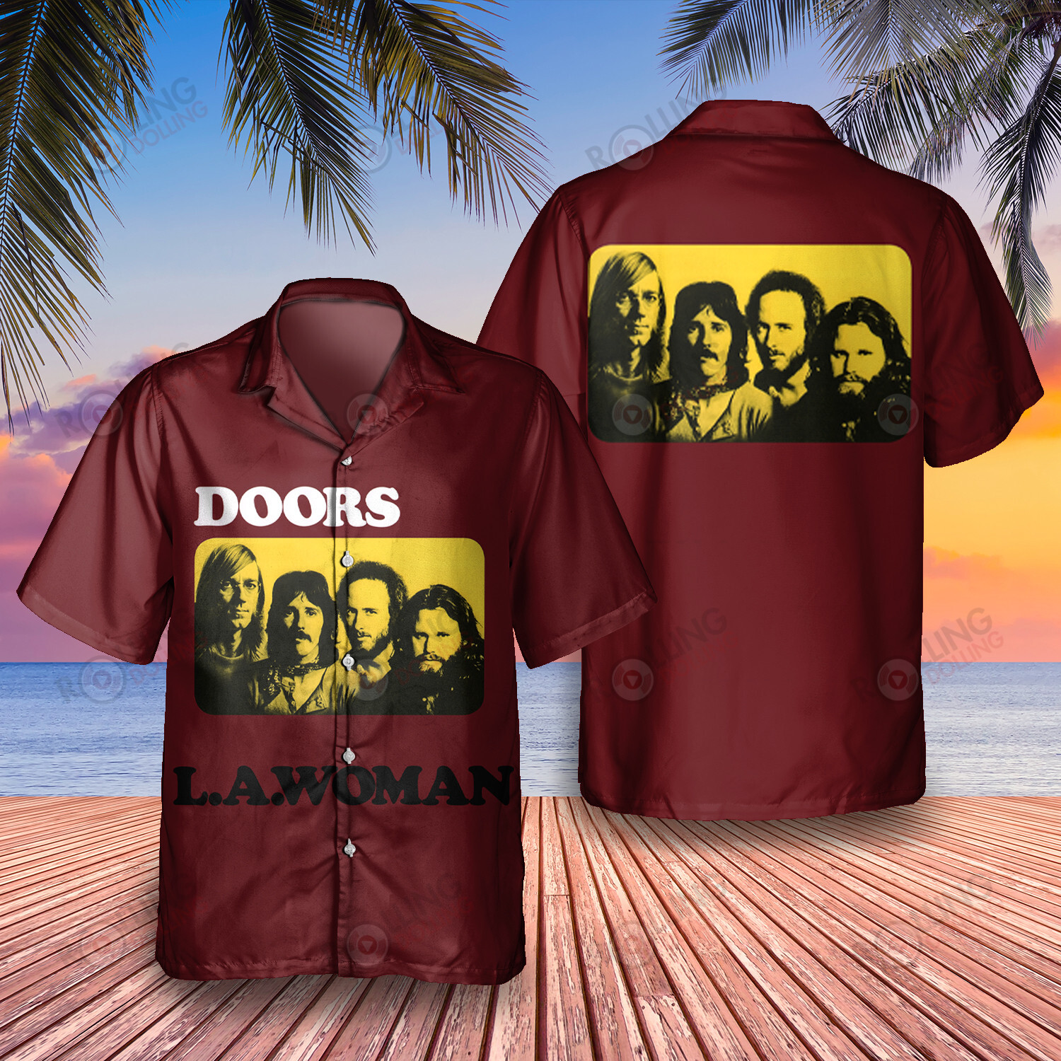 HOT The Doors L.A. Woman Album Tropical Shirt2