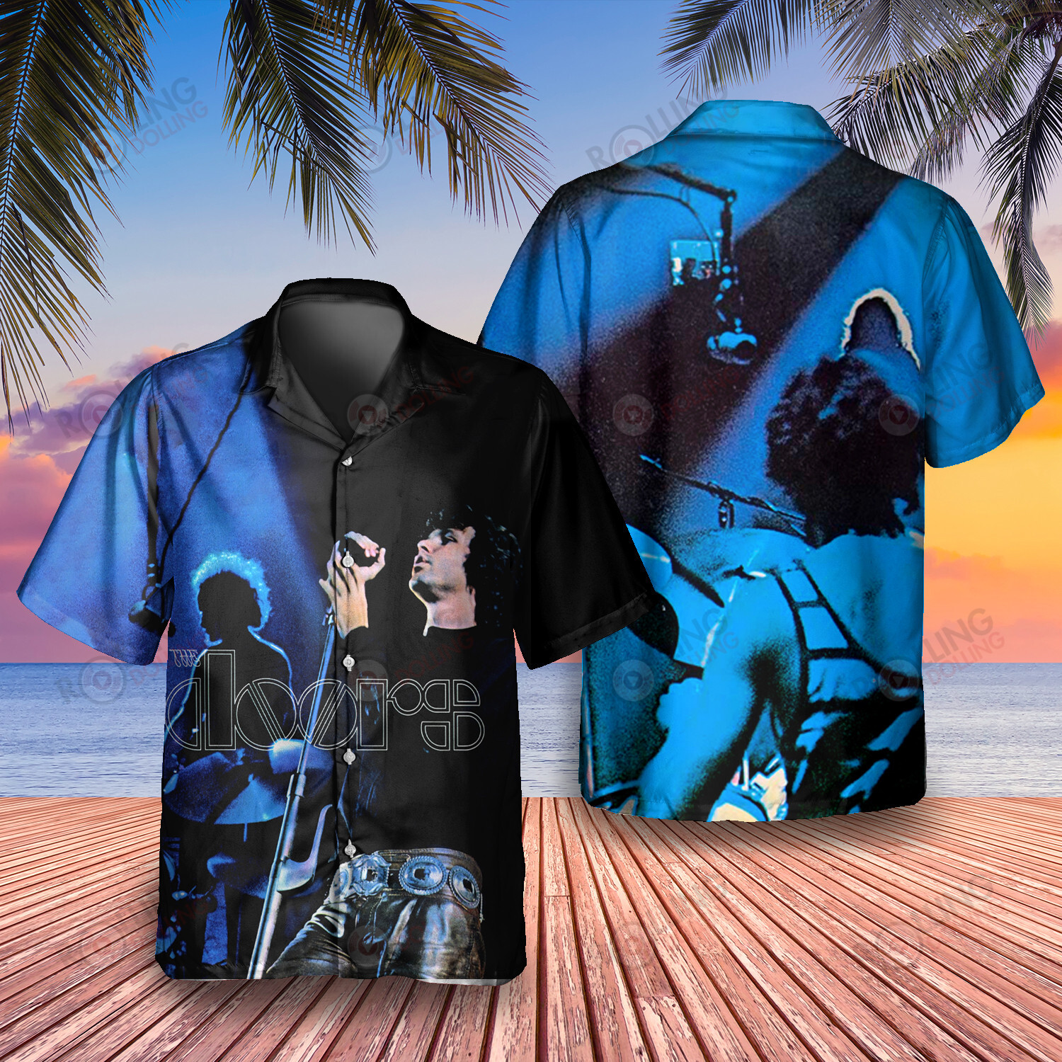 HOT The Doors Absolutely Live Album Tropical Shirt1