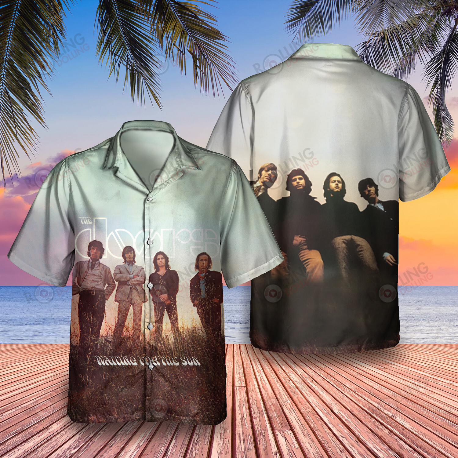HOT The Doors Waiting For the Sun Album Tropical Shirt2
