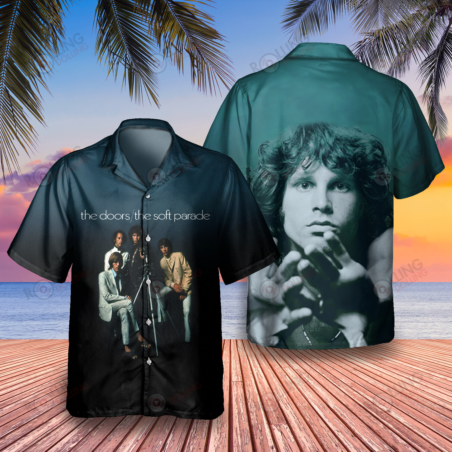 HOT The Doors the Soft Parade Album Tropical Shirt2