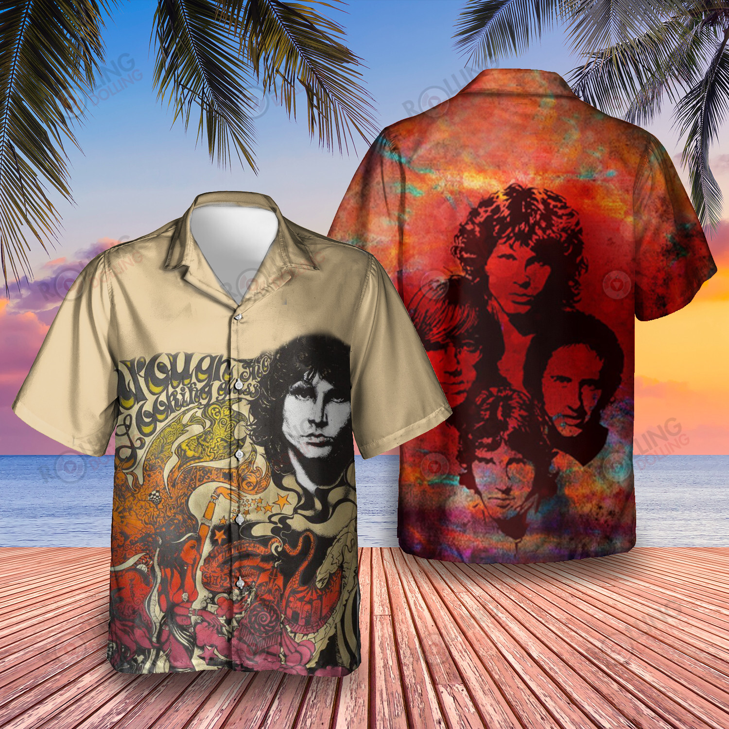 HOT The Doors Colorful Art Album Tropical Shirt2