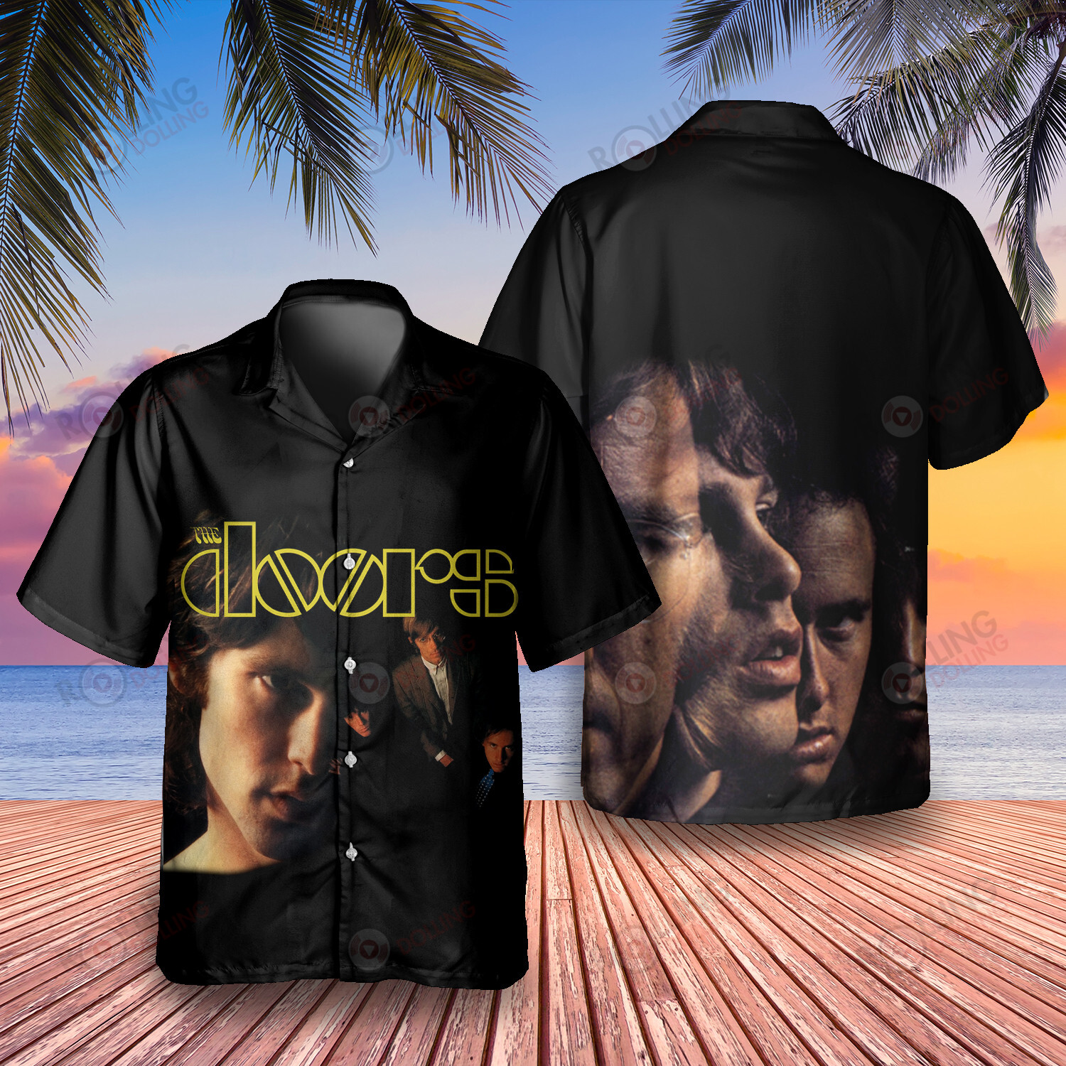 HOT The Doors Original Acetate Demos Album Tropical Shirt1