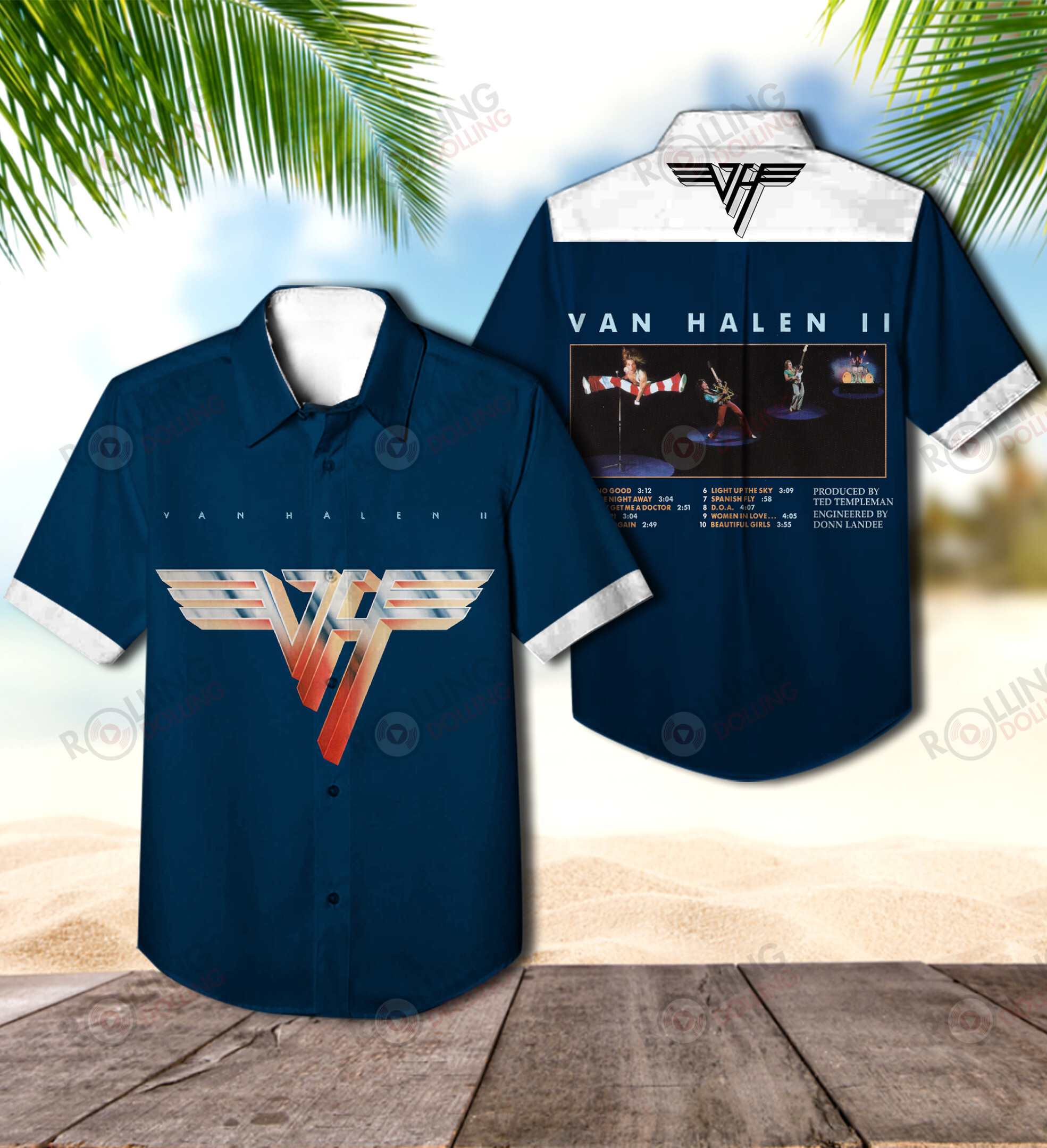HOT Van Halen Van Halen Ii Album Tropical Shirt1
