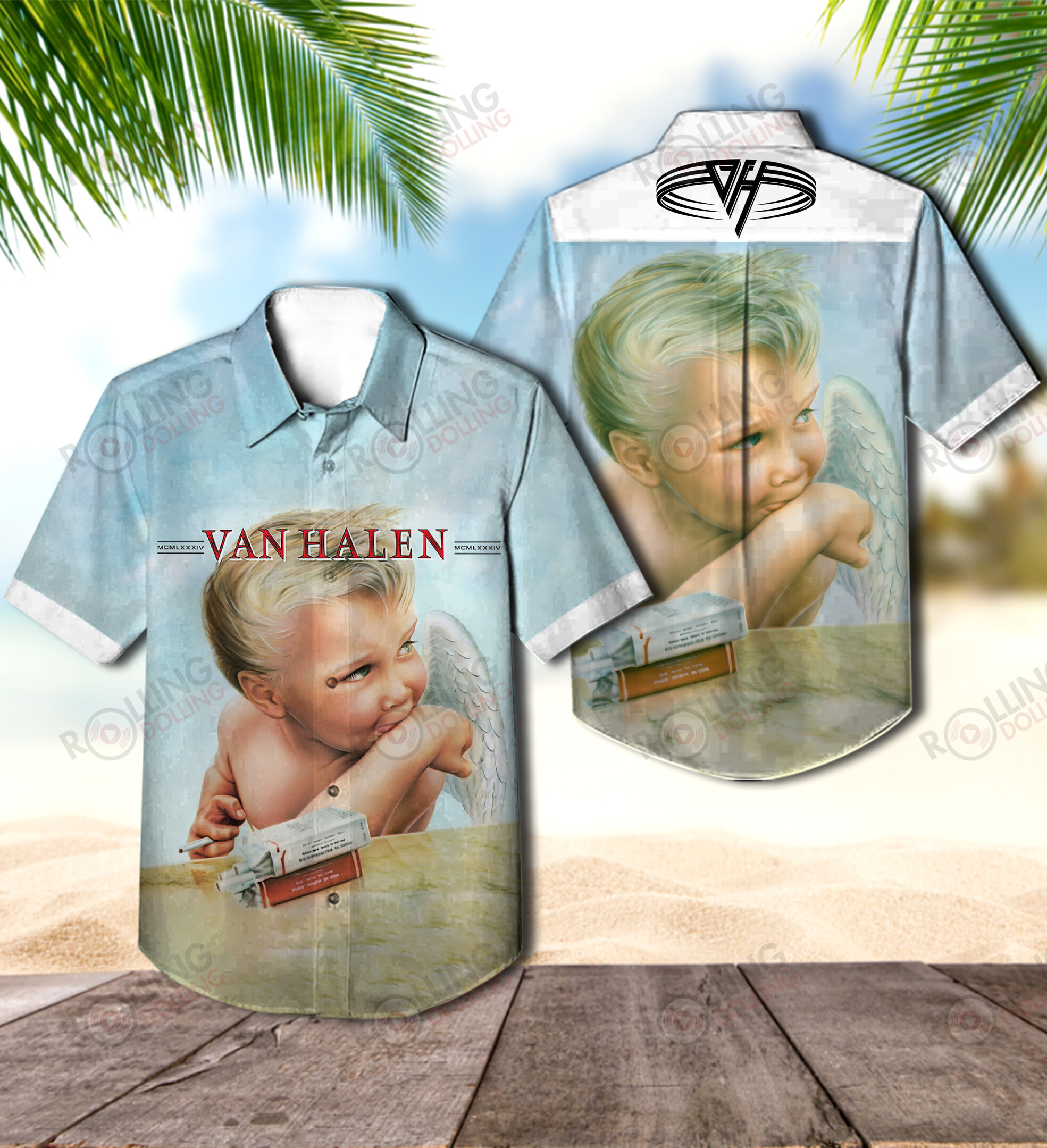 HOT Van Halen 1984 Album Tropical Shirt2