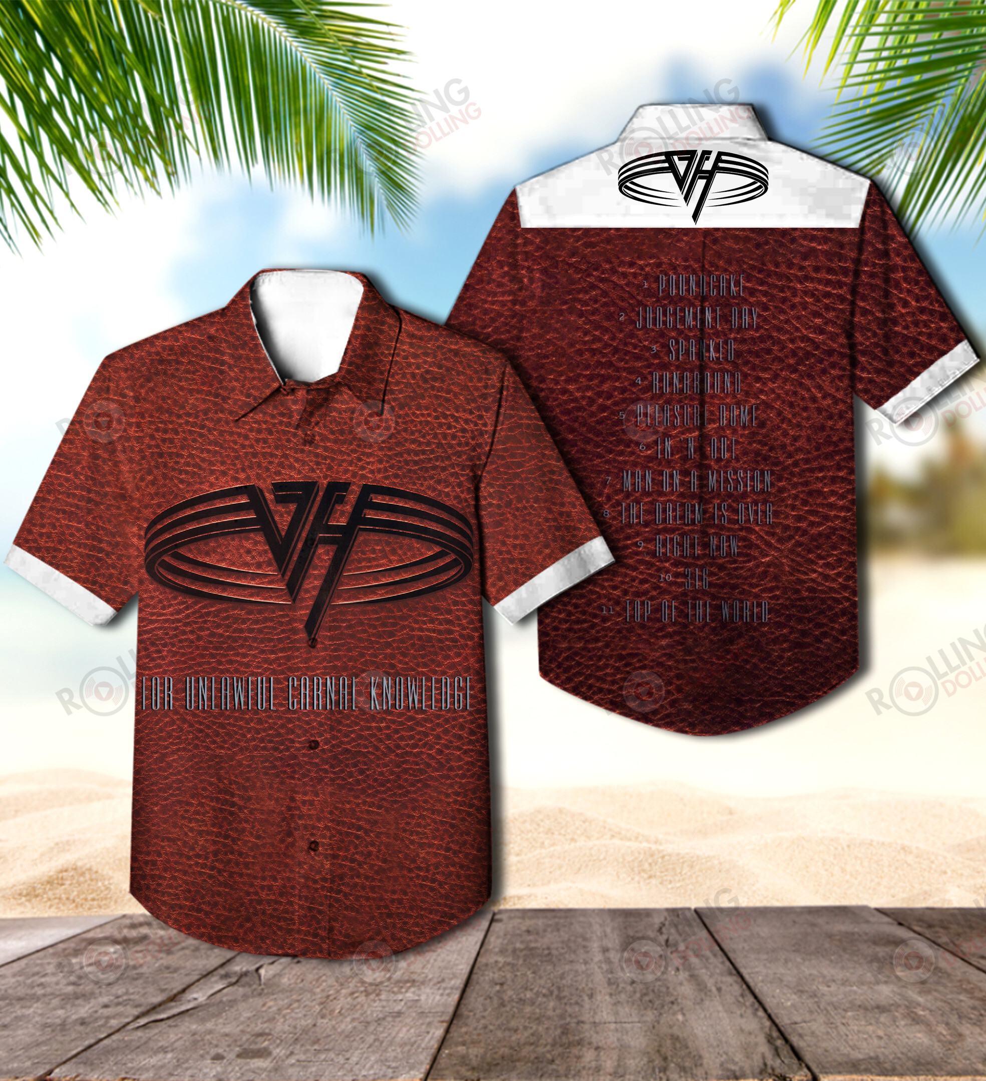 HOT Van Halen For Unlawful Carnal Knowledge Album Tropical Shirt2