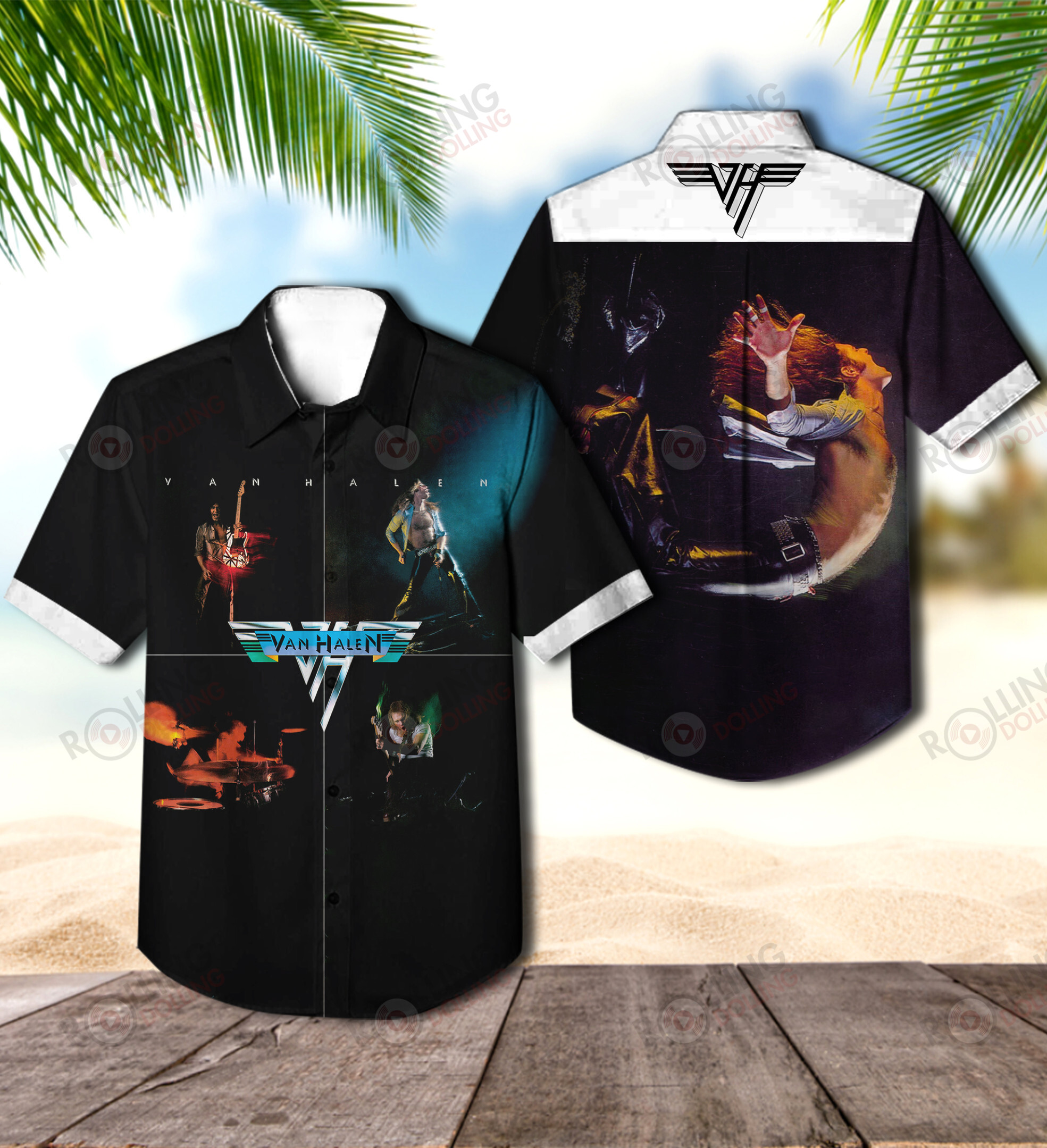 HOT Van Halen Van Halen Album BlackTropical Shirt1