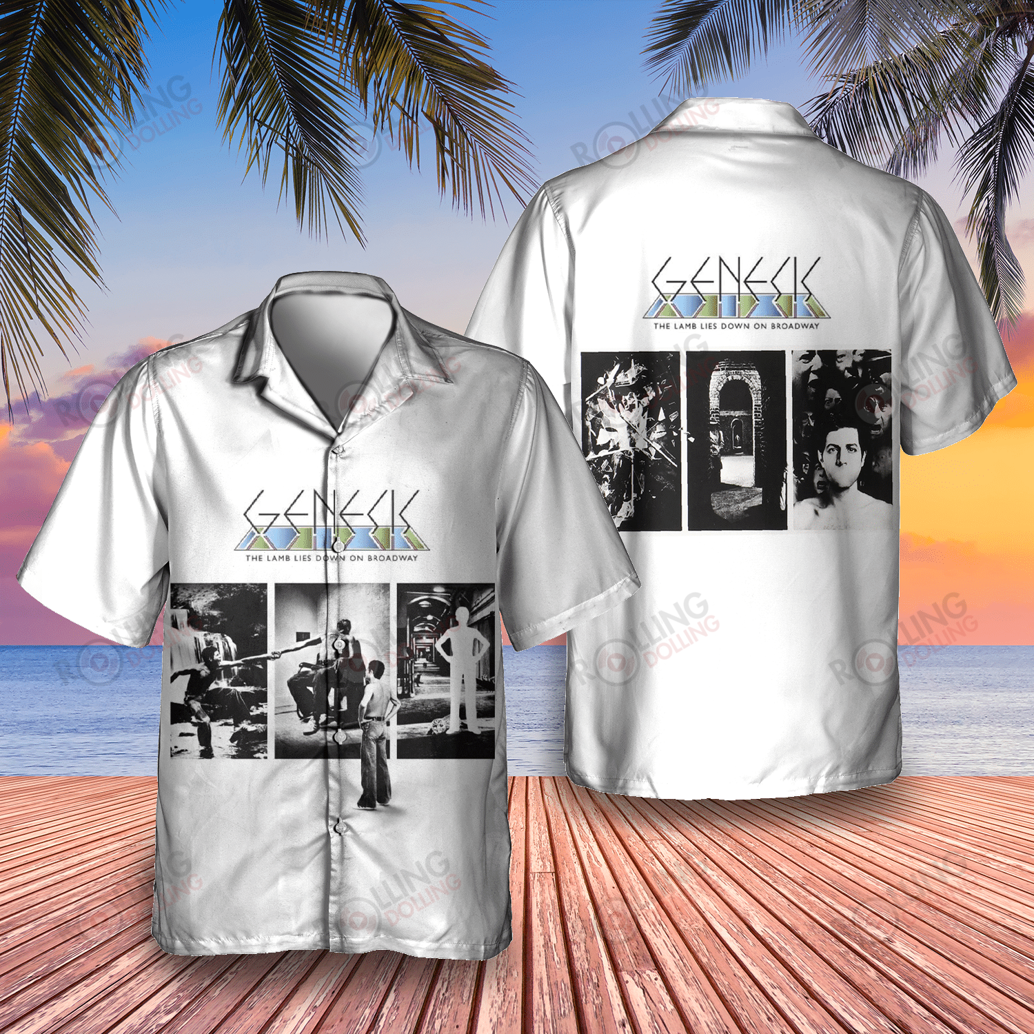 HOT Genesis the Lamb Lies Down On Broadway Album Tropical Shirt2