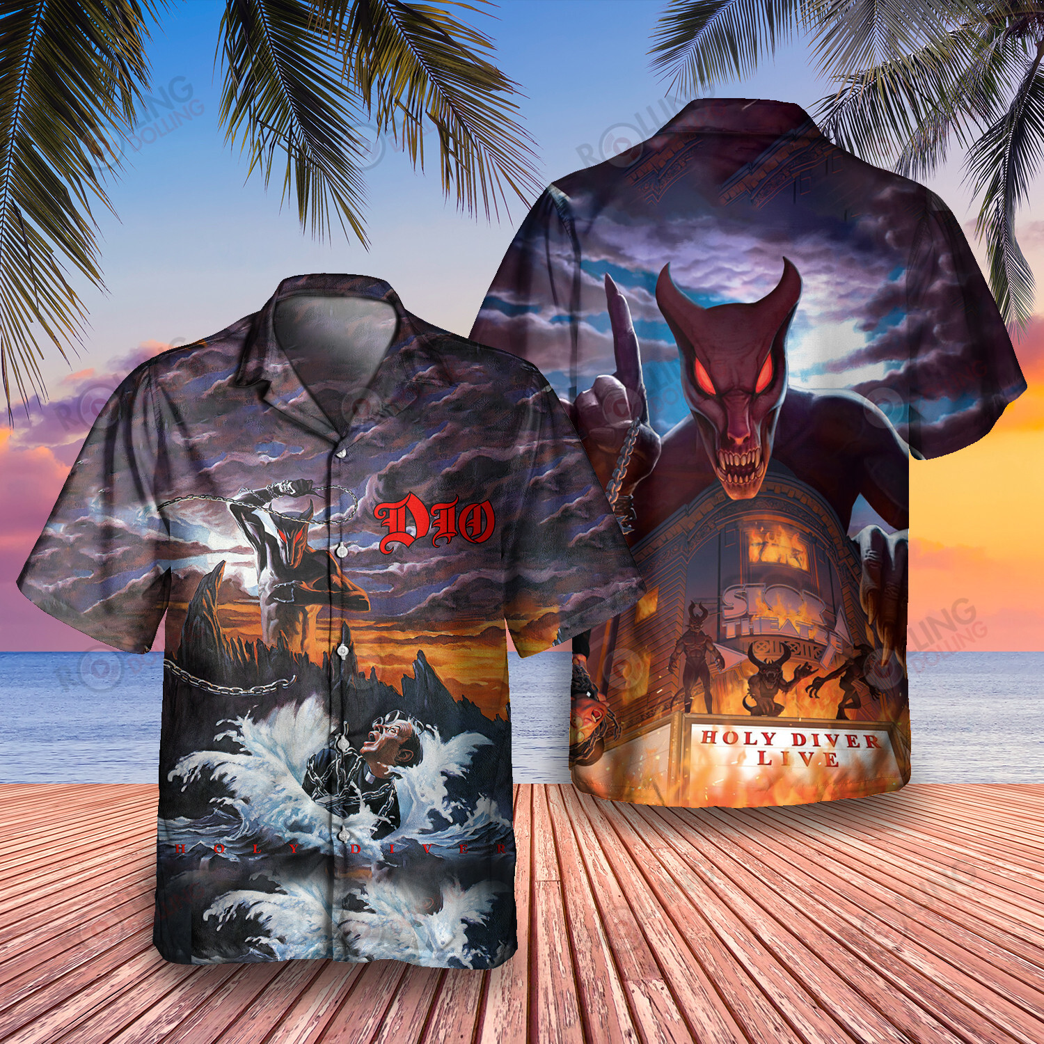 HOT Dio Holy Diver Album Tropical Shirt2