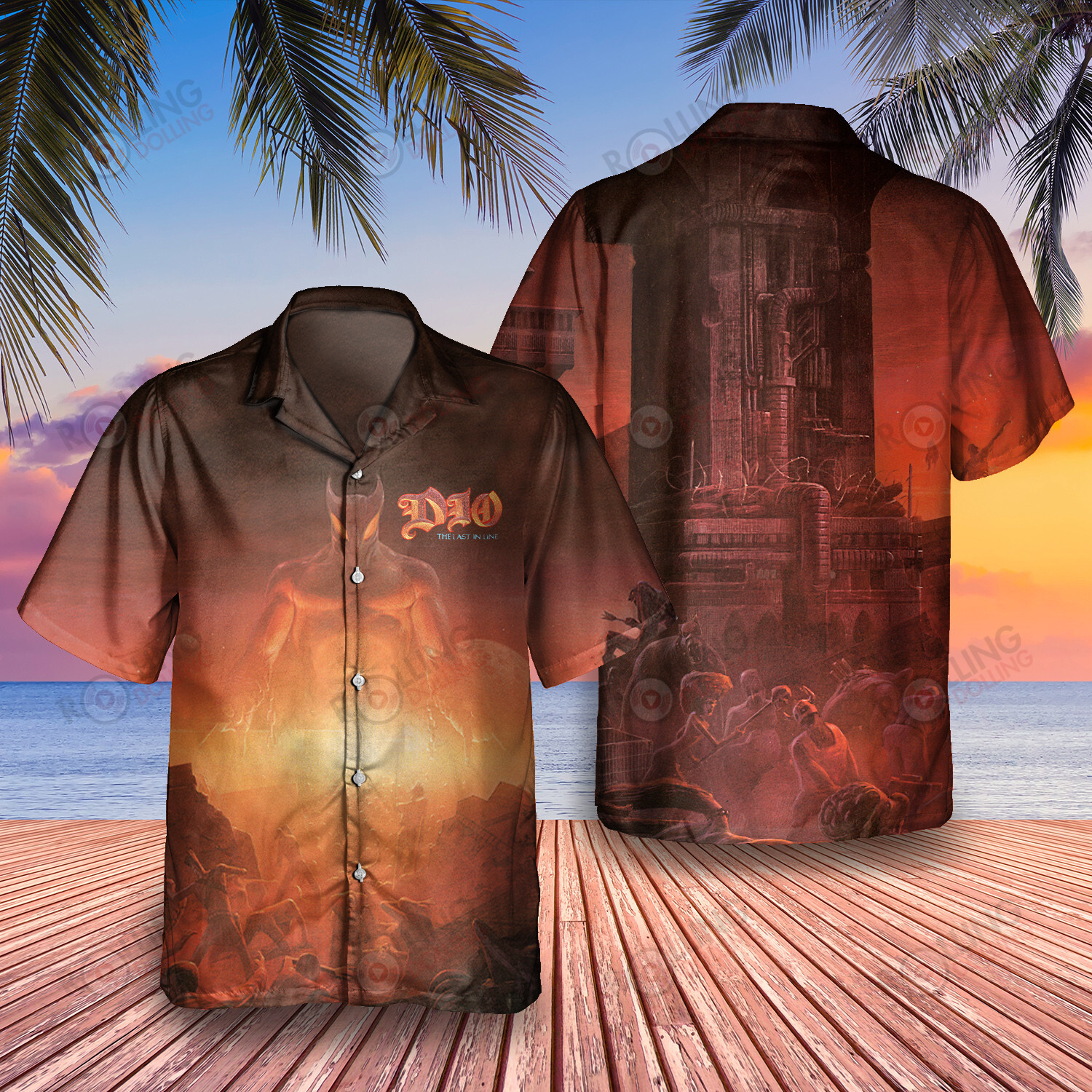 HOT Dio the Last in Line Album Tropical Shirt2
