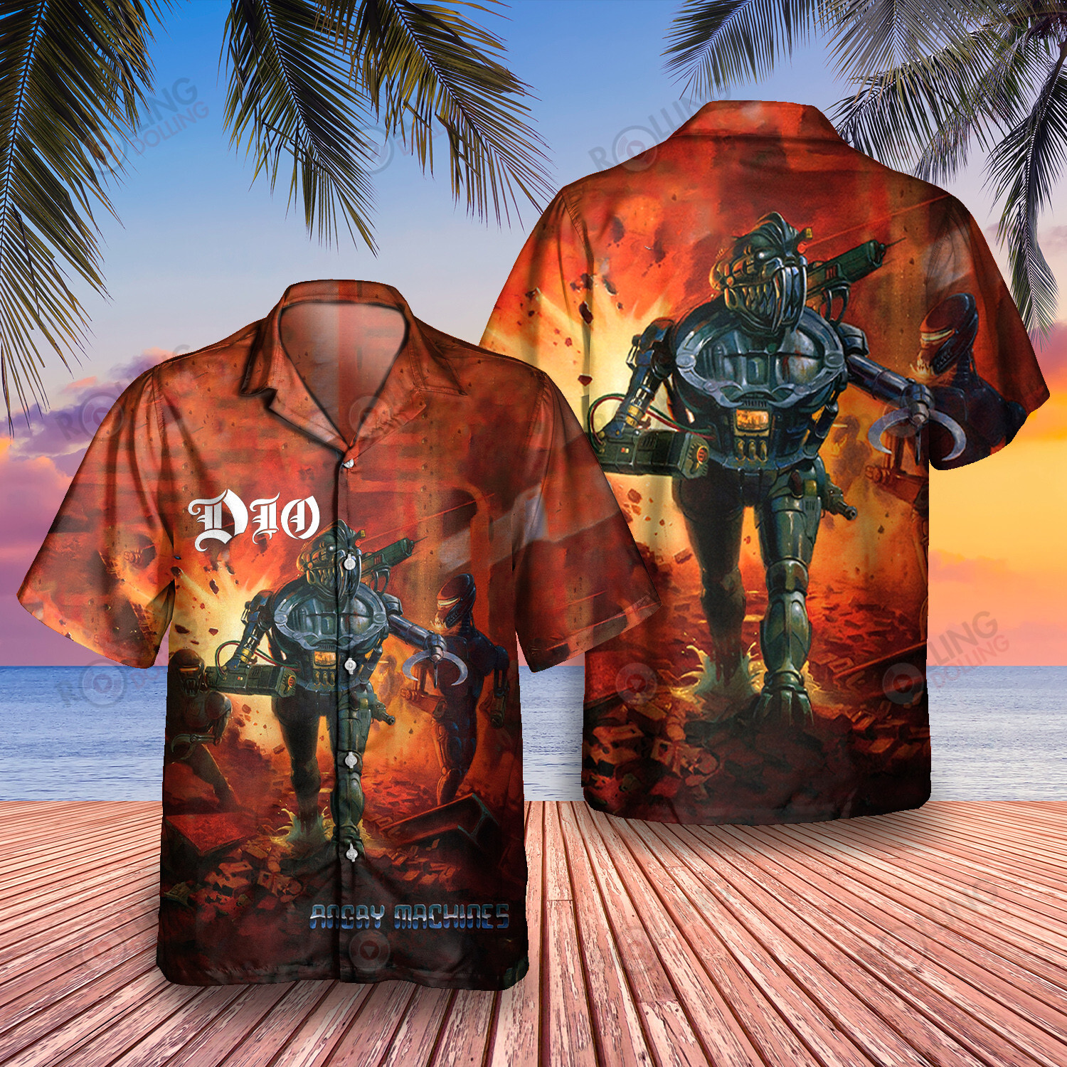 HOT Dio Angry Machines Album Tropical Shirt1