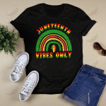 Juneteenth Vibes Only African Rainbow Powerful Hand Fist T-shirt