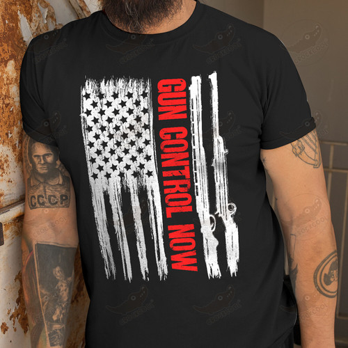 Gun Control Now USA Flag - Unisex T-Shirt