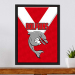 Redcliffe Dolphins - Rugby Team Framed Wrapped Canvas | Rugbylife.co
