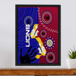 Brisbane Lions Indigenous New - Football Team Framed Wrapped Canvas | Rugbylife.co
