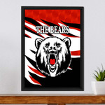 North Sydney Bears Unique - Rugby Team Framed Wrapped Canvas | Rugbylife.co
