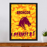 Brisbane Lions Anzac Day Camo - Football Team Framed Wrapped Canvas | Rugbylife.co
