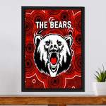(Custom) North Sydney Bears Special Indigenous - Rugby Team Framed Wrapped Canvas | Rugbylife.co
