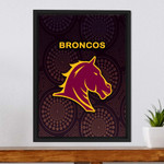 Brisbane Lions Indigenous Unique - Football Team Framed Wrapped Canvas | Rugbylife.co
