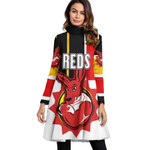 (Custom) REDs - Rugby Team High Neck Dress With Long Sleeve | Rugbylife.co
