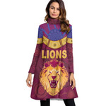 Brisbane Lions Indigenous - Football Team High Neck Dress With Long Sleeve | Rugbylife.co
