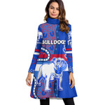 Western Bulldogs Special Indigenous - Rugby Team High Neck Dress With Long Sleeve | Rugbylife.co
