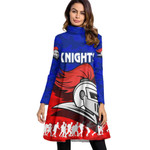 Newcastle Knights Anzac Camouflag - Rugby Team High Neck Dress With Long Sleeve | Rugbylife.co
