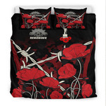 Rugbylife Bedding Set - Anzac Day Camouflage Poppy & Barbed Wire Bedding Set | Rugbylife.co
