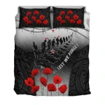 New Zealand Bedding Set - Anzac Lest We Forget Poppy A02