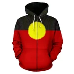 Australia Aboriginal Flag Zip Hoodie | Special Custom Design