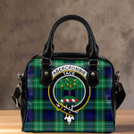 1sttheworld Bag - Abercrombie Clan Tartan Crest Shoulder HandBag A7 | 1sttheworld.com