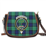 1sttheworld Bag - Abercrombie Clan Tartan Crest Saddle Bag A7 | 1sttheworld.com