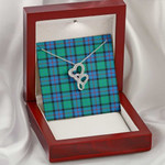 1sttheworld Jewelry - Flower Of Scotland Tartan Double Heart Necklace A7 | 1sttheworld