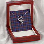 1sttheworld Jewelry - Pride Of Scotland Tartan Double Heart Necklace A7 | 1sttheworld