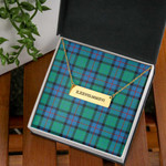 1sttheworld Jewelry - Flower Of Scotland Tartan Coordinates Horizontal Bar Necklace A7 | 1sttheworld