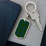 1sttheworld Jewelry - Henderson Modern Tartan Dog Tag with Swivel Keychain A7 | 1sttheworld