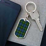 1sttheworld Jewelry - Newlands of Lauriston Tartan Dog Tag with Swivel Keychain A7 | 1sttheworld