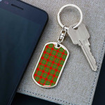1sttheworld Jewelry - MacGregor Modern Tartan Dog Tag with Swivel Keychain A7 | 1sttheworld