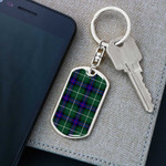 1sttheworld Jewelry - MacDonald of the Isles Hunting Modern Tartan Dog Tag with Swivel Keychain A7 | 1sttheworld