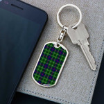 1sttheworld Jewelry - Duncan Modern Tartan Dog Tag with Swivel Keychain A7 | 1sttheworld