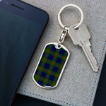 1sttheworld Jewelry - Dundas Modern 02 Tartan Dog Tag with Swivel Keychain A7 | 1sttheworld